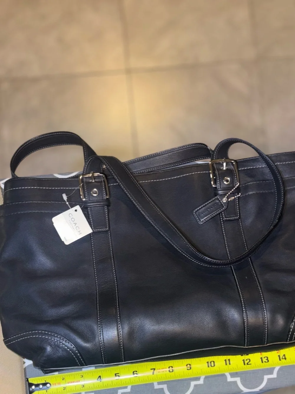 Coach sleek black